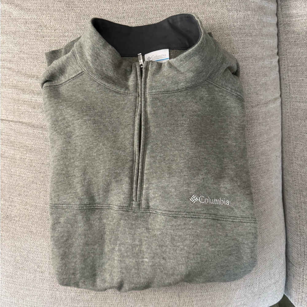 Columbia Men's Olive Zip Up Sweater